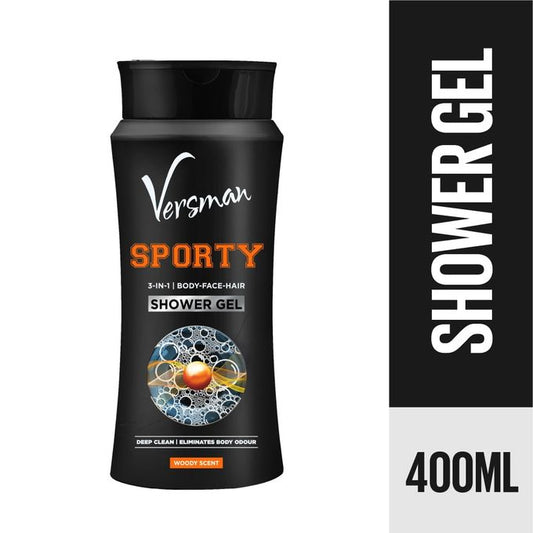 Versman Sporty 3-in-1 Body Face & Hair Shower Gel 400ml