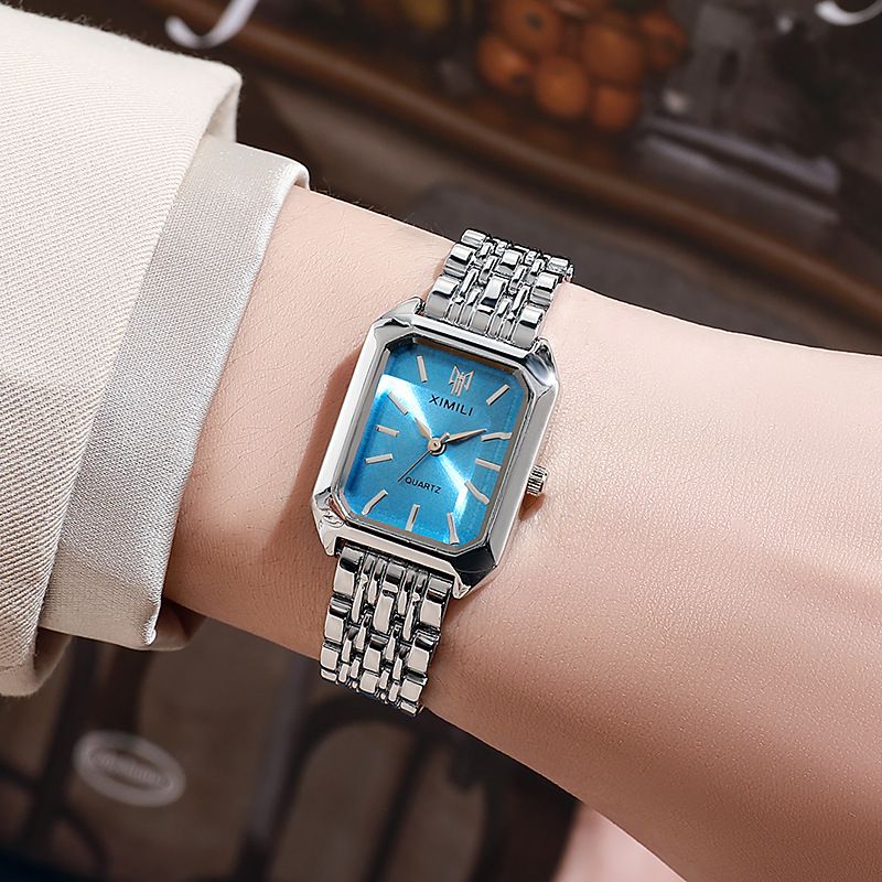 New Stainless Steel Watch Women Luxury Gift Quartz Wristwatch Fashion Simple Square Quartz Watches Wrist Watches Gift