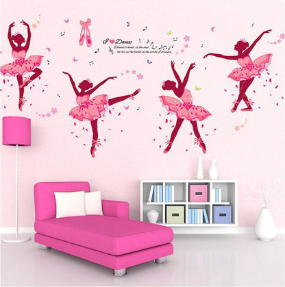 Wall Stickers Hot Selling Figurine Fairy Girl Vinyl DIY Butterflies Flowers Mural Decals Home Decor Home Decor Accents Cute Home Decoration