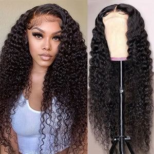 Women Wigs Long Loose Curly Deep Wave Wig Heat Resistant Synthetic Glueless Middle Part Ladies Hair Wig Gift