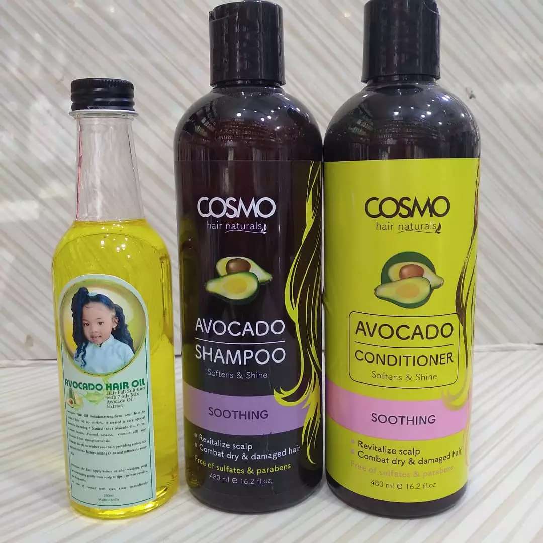 COSMO Hair Naturals Avocado Nourishing Shampoo 480ml Gentle Daily Care Sulfate and Paraben Free to Strengthen and Restore Hair - 480ml Nourishes Scalp Strengthens and Repairs