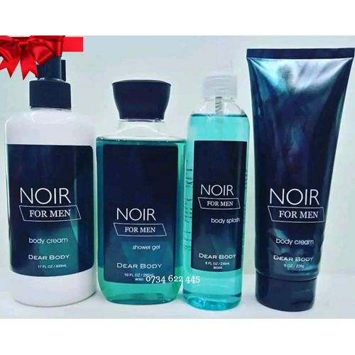 Dear Body Noir For Men 4in1 Shower Gel + Body Splash + Cream + Lotion