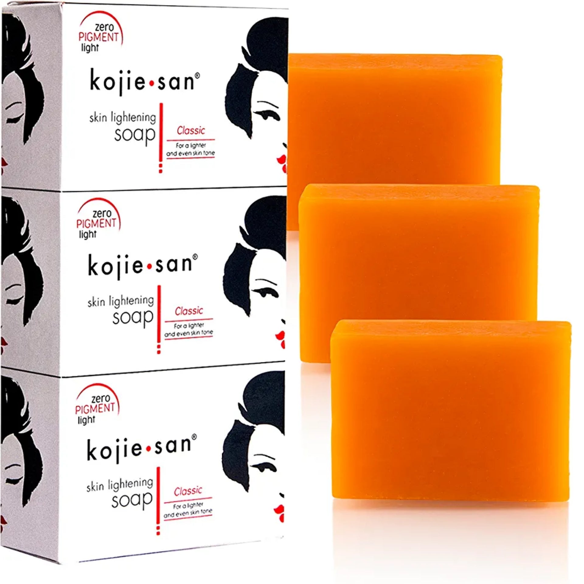 3 PIECES Kojie San Skin Lightening Soap - Original Classic Kojic Acid Soap for Dark Spots, Hyperpigmentation, Whitening & Scars - Beauty Bar with Coconut & Tea Tree Oil for Fair skin