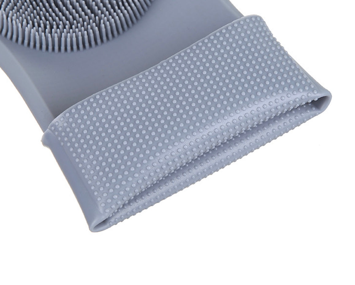 Dishwashing Cleaning Gloves Silicone Rubber Sponge Glove Household Scrubber Kitchen Clean Tools Dropshipping Kitchen