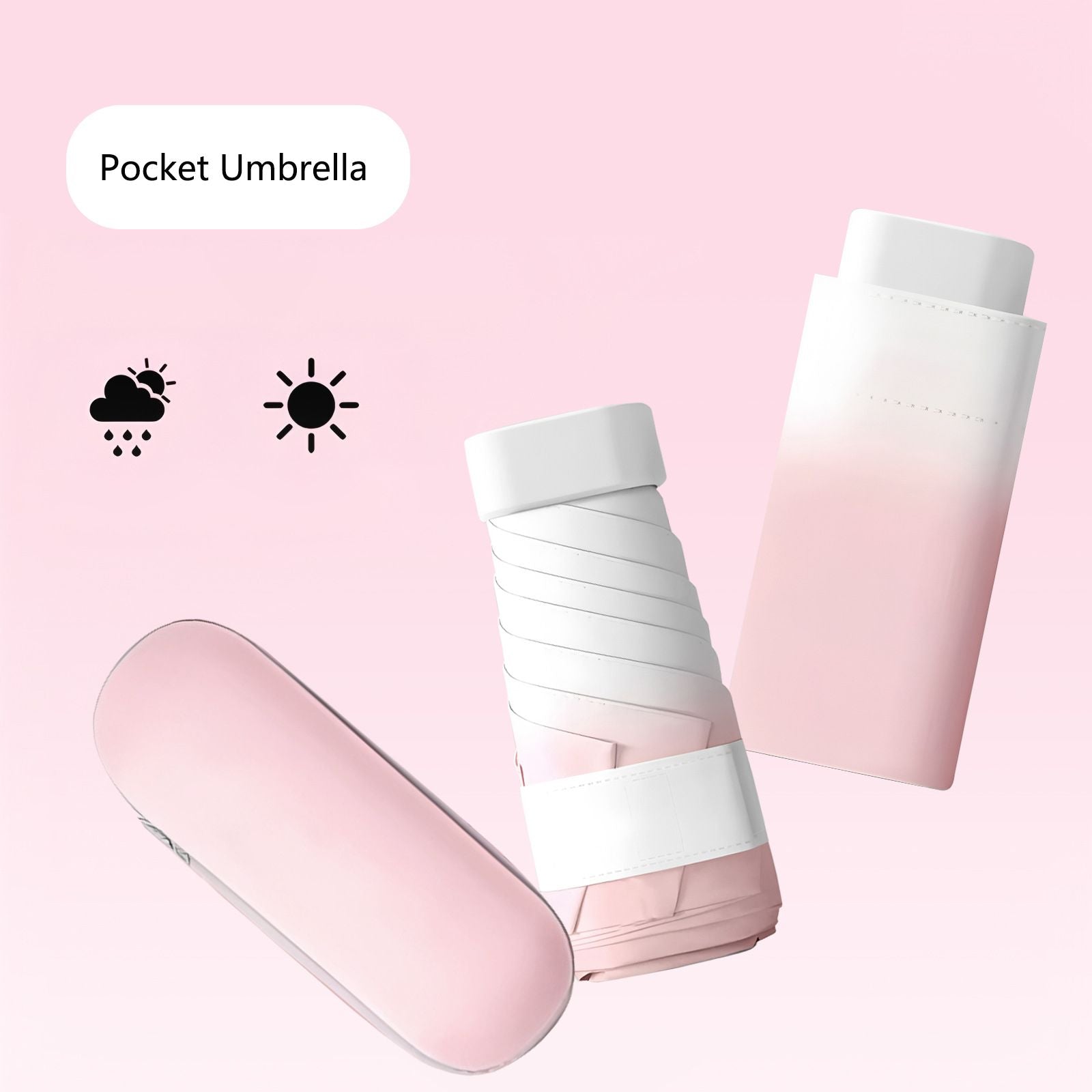 High-Quality Gradient UV Protection Umbrella – Compact & Portable, Manual Foldable Sun & Rain Umbrella, UV Block, Sunshade