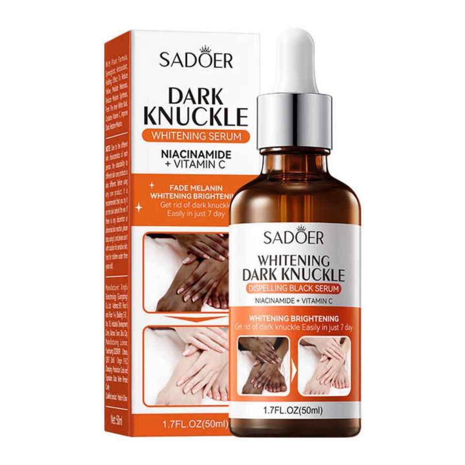 SADOER Dark Knuckles Whitening Brightening Serum Elbows,Knees, Fingers Hand Whitener Fingers Brighten Moisturize Black Dark Skin Spot Lighten Stains Remover Essence Products