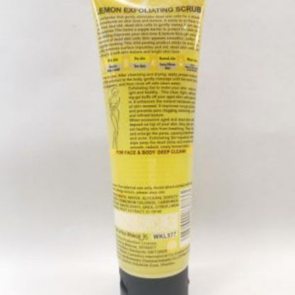 Fruit of the Wokali Lemon Exfoliating Scrub For Face & Body Dead Cells Deep Cleansing