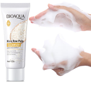 New Arrivals Rice Puree Facial cleanser 100g Skin Care Cleaner Shrink Pore Deep Cleaning Care Skin Rejuvenation moisturizing Face Wash Oil Control Valentine's Day Gifts