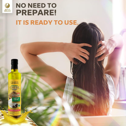 Chebe Oil for Hair Growth with SHEA BUTTER - Ready-to-Use Authentic African Chebe Powder for Hair Growth, Shea Butter, Palm Oil, Almond Oil, Olive Oil, Ostrich Oil (130ml)