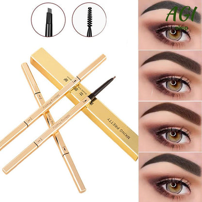 Double Head Eyebrow Pencil Super Fine Natural Long Lasting Waterproof Professional Brow Pen Eye Makeup Tattoo Eyebrow Pencil Brow Tattoo Pen Paint Makeup Eyebrows