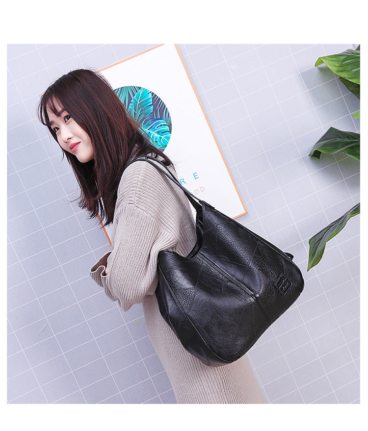 Soft Leather Large Bags Women's Luxury Handbags Lady Shoulder Bags Female Large-capacity Bags Fashion PU Waterproof Tote Bags
