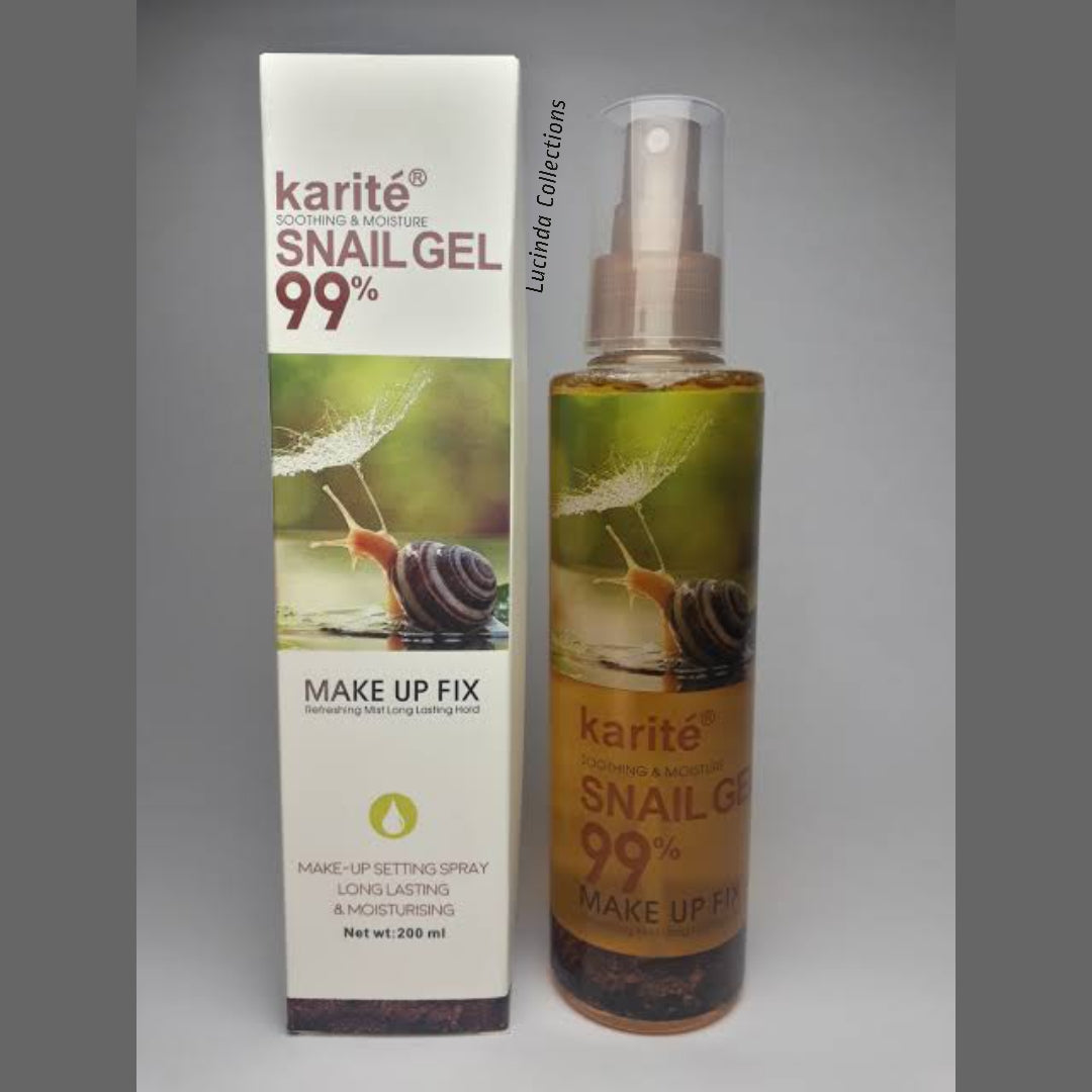 Karite Snail Gel 99% make up fix makeup setting spray Makeup Fixer