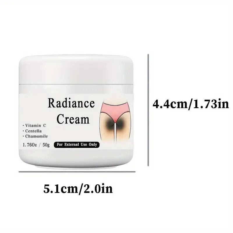 50g Radiance Cream for Illuminating Skin - Contains Vitamin C, For Private Parts, Underarm, Joints, Improve The Look Of Melanin, Illuminating Butt Thigh Inner Skin, 1.76Oz
