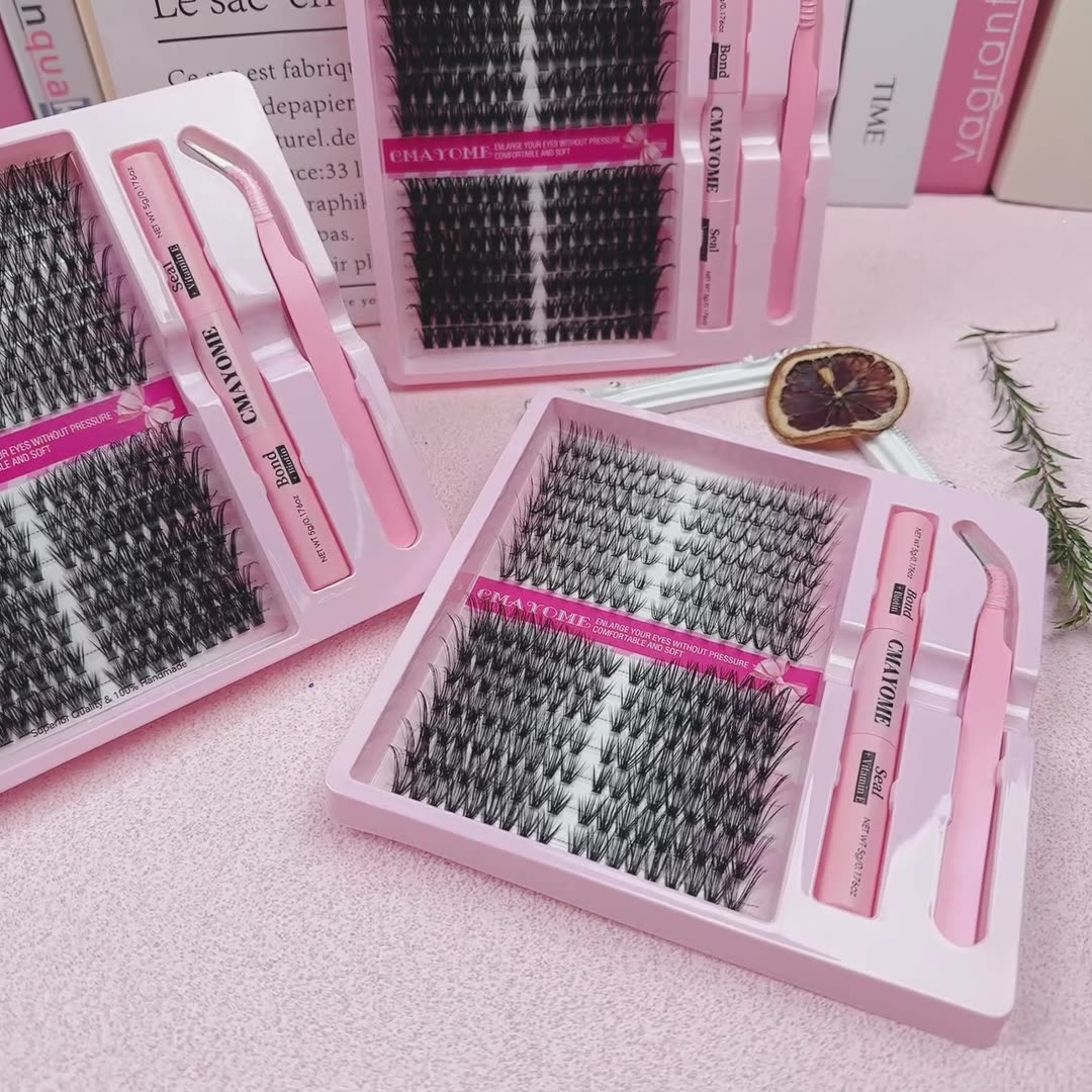 D Curve Single Cluster False Eyelash 8-16mm Gradient Natural Thickening DIY Segmented Grafted Hairy Eyelash for Women