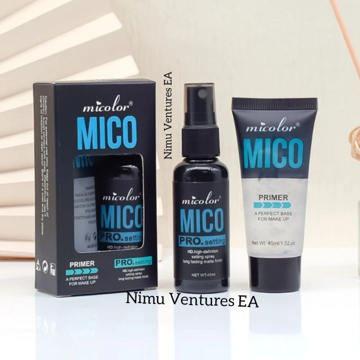 2 In 1 Micolor Mico Fit Me Primer + Pro. Setting Spray Fixer HD High Definition long lasting Matte finish base for Makeup