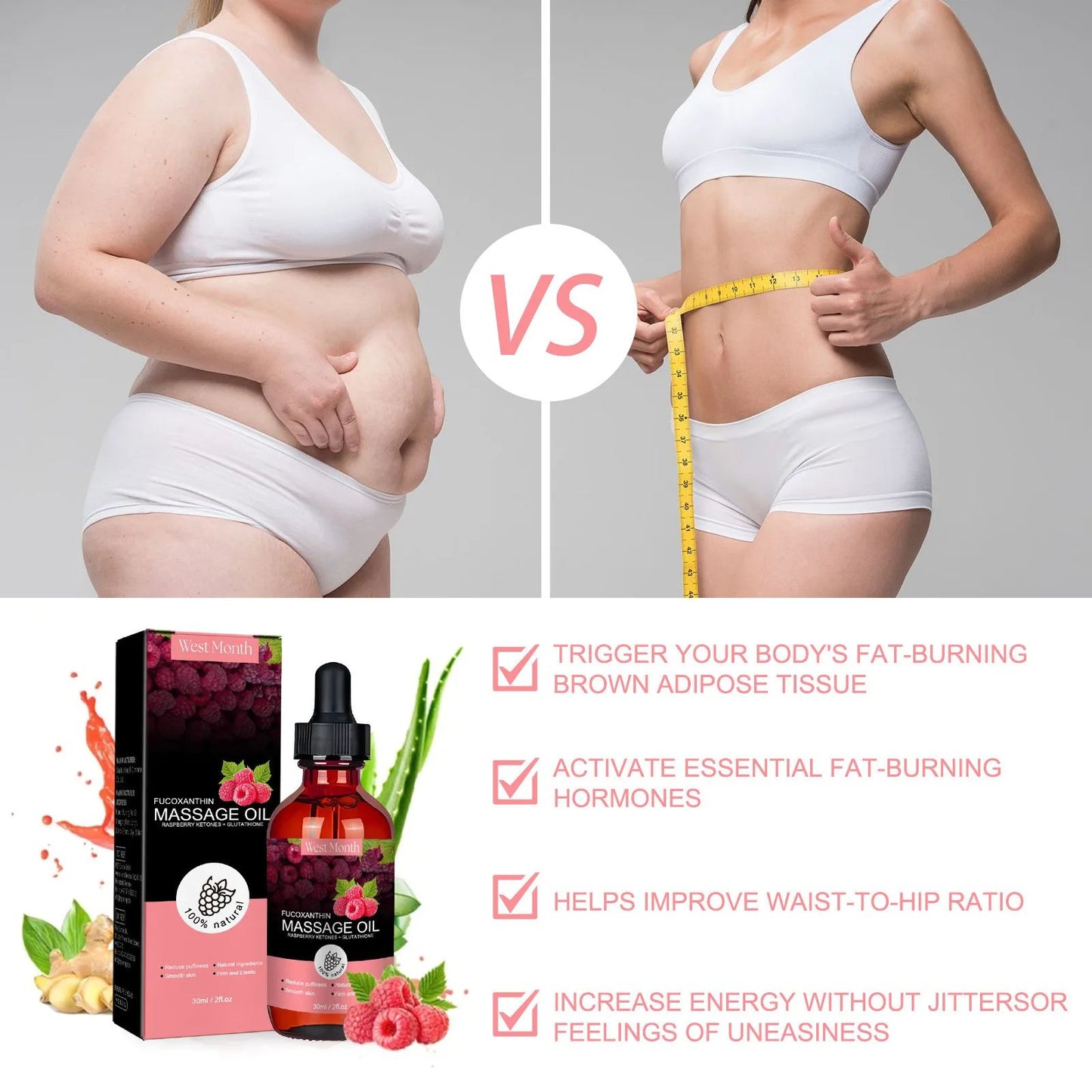 Slimming Essential Oil Lose Weight Fat Burning Thin Belly Leg Waist Anti-Cellulite Shaping Full Beauty Health Body Massage Oil