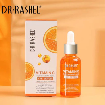 Vitamin C Eye Serum Dr Rashel Brightening & Anti‑Aging Hyaluronic Collagen Eye Treatment 30 ml – Dark Circle Reducer, Firming, Puffiness Relief for Youthful Eyes