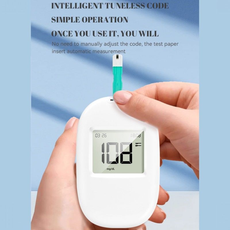 Glucometer Blood Sugar Monitor Blood Glucose Test Machine+50 Strips+50 Lancets