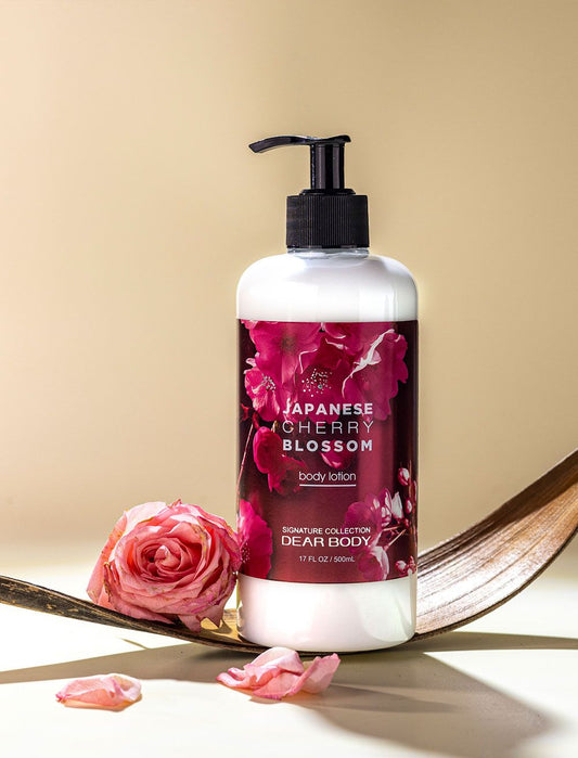 Dear Body Japanese Cherry Blossom Body Lotion 500ml Signature Collections Skin Care Body Care Body Lotions With Vitamin E and Aloe Vera Extracts Body Lotions