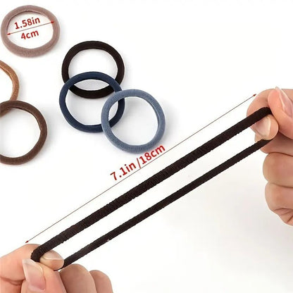 50 PCS/Set Girls Gradient Seamless Simple Hair Rope Children's Color Hair Ring High Elastic Towel Ring Candy Color Hair Rope