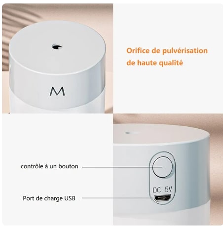 260ML Air Humidifier Ultrasonic Mini Aromatherapy Diffuser Portable Sprayer USB Essential Oil Atomizer LED Lamp for Home Car