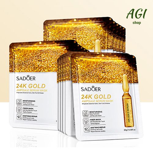 Facial Mask Sheet Pores Moisturizing 24K Gold Vitamin C Hyaluronic Acid Face Mask Facial Moisturizing Firming Hydrating Facial Masks Skin Care Oil-Control Anti-Aging Replenishment Face Care Treatments