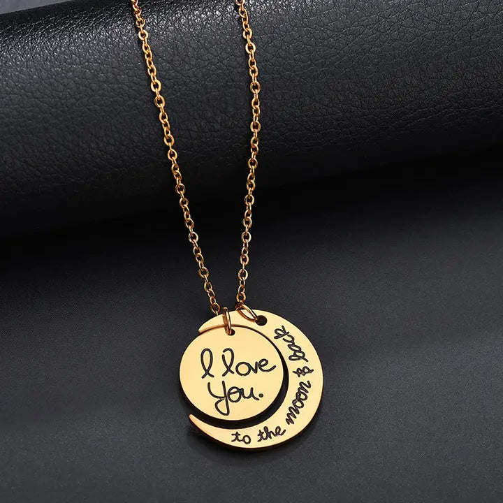 Promise Jewelry Pendant Stainless Steel Necklace For Couple Lovers Gift