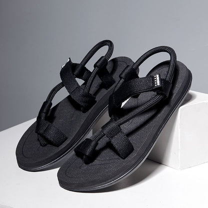 Men's Sandals Slippers Durable Fashion Beach Shoes driving shoes Comfortable sneakers black【kindly buy1size bigger than usual】