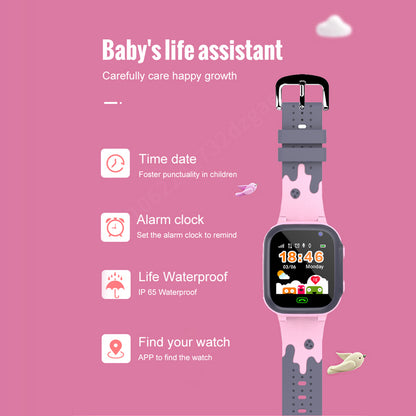 Kids Smart Watch Sim Card Call Phone Smartwatch For Children SOS Photo Waterproof Camera LBS Location Tracker Gift IOS Android