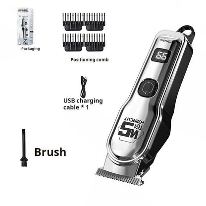 Hair Clipper USB Electric Rechargeable Electric Hair Clipper Professional Hair Trimmer Electric Hair Clipper Oil Head Carved Bald Wigs Hair Cutting Tools Shaping Shaving Machine