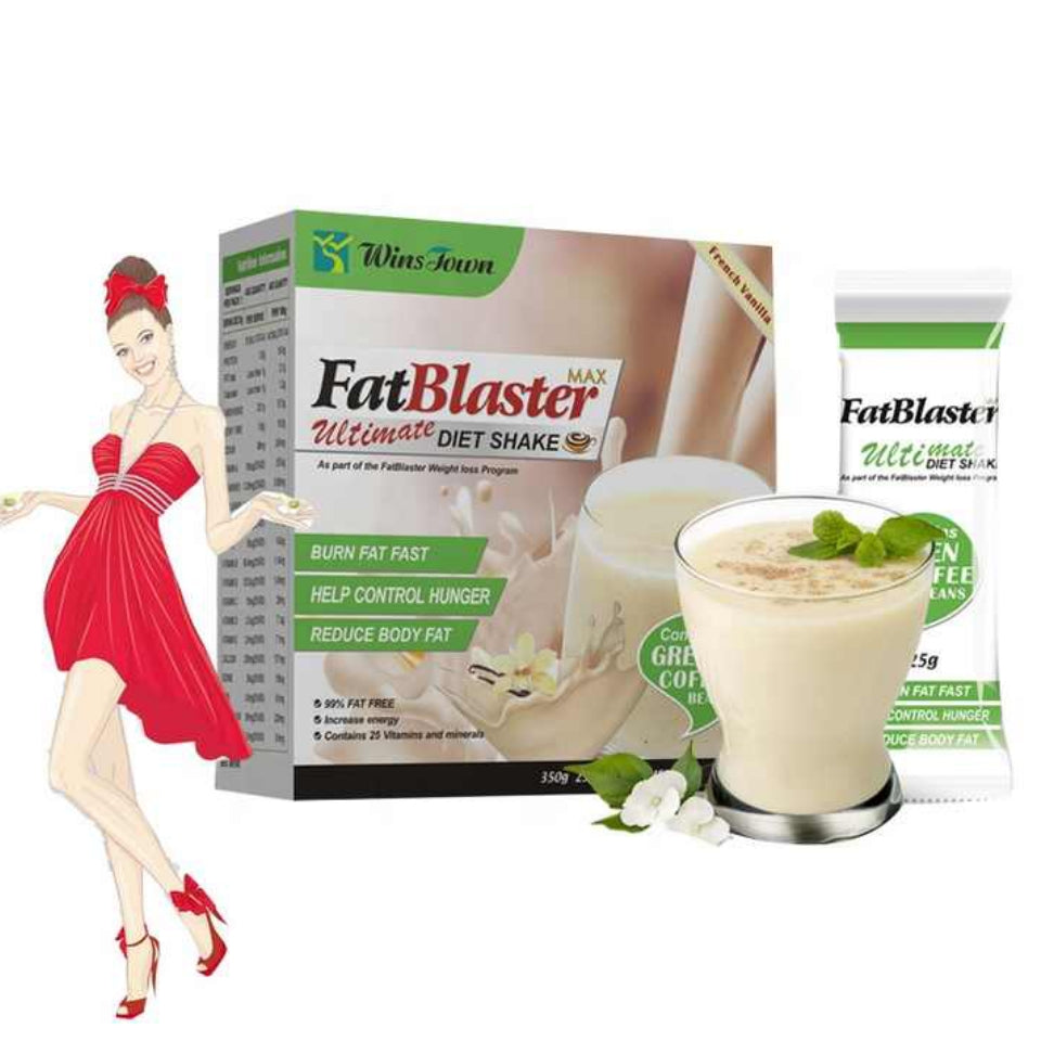 Wins Town Fatblaster Diet Shake Weight Loss Meal Replacement French Vanilla Flavor Fat Blaster