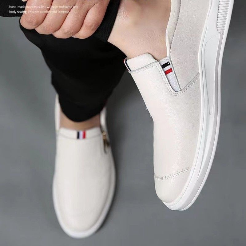 Men's Casual Shoes Men Breathable Fashion British Non-slip Shoes Business bean PU Leathe Shoes Loafer
