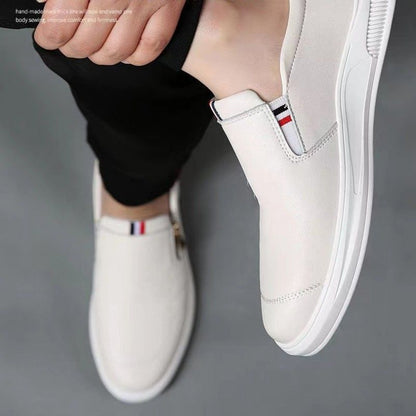 Men's Casual Shoes Men Breathable Fashion British Non-slip Shoes Business bean PU Leathe Shoes Loafer