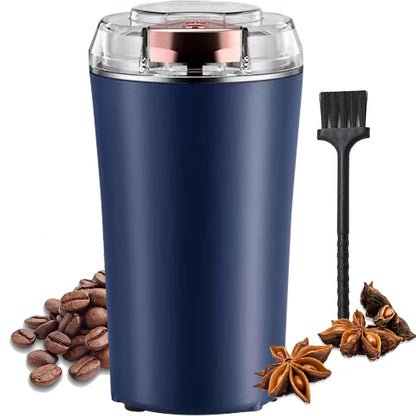 UPHUI Electric Coffee Grinder Spice Grinder Coffee Bean And Vanilla Grinder Equipped With A Brush Spoon And One Button Stainless Steel Grinding Suitable For Vanilla Peanut Grain And Bean Grinding