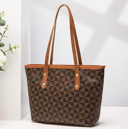 New Fashion Retro Large Capacity Fashionable Handheld One Shoulder Printed Tote Bag