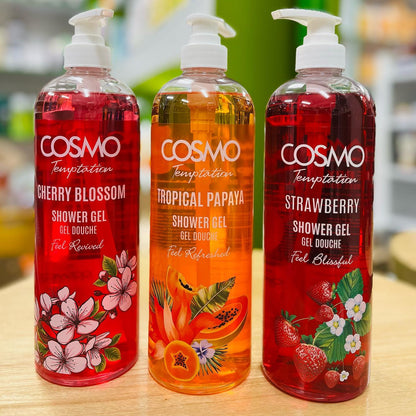 Cosmo Wild Vanilla Shower Gel 1000ml Perfect Blend Of Vanilla Extract That Helps Cleanse The Skin Moisturize and Revitalize Skin Soften For Bath & Shower Body Care