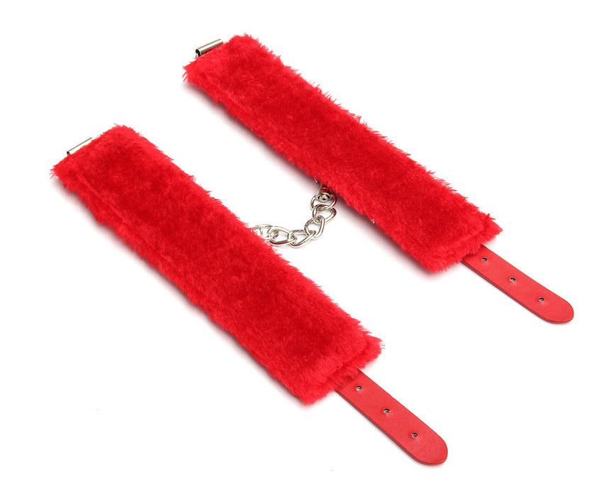 HW Sexy Leather Chain Handcuffs Restraints Dominatrix SM Sex toys Hand Cuffs Tools women sex toys adult