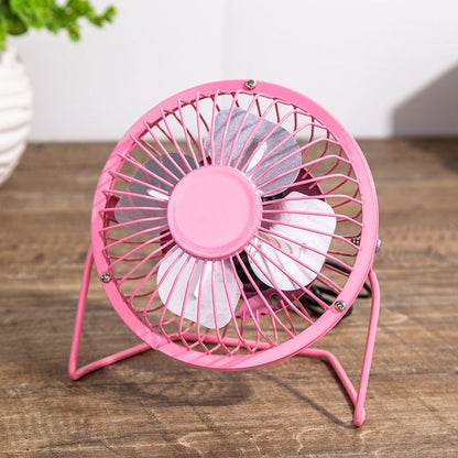 6 Inch Portable USB consumption small fan metal table fan 360° rotation mini fans desktop bass electric fandissipate heat Cooler Cooling Fan for students office workers for PC / Notebook Air cooled