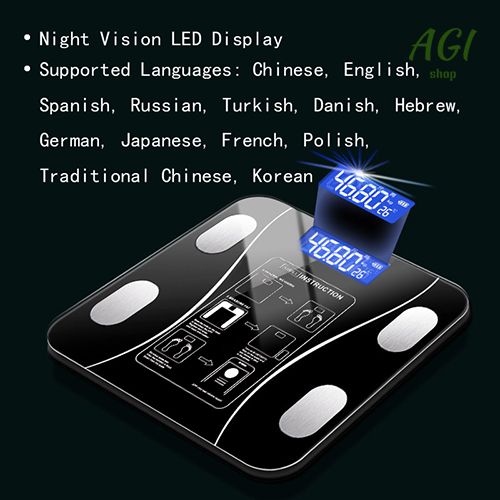 Weighing Scale Smart Bluetooth Body Scale Weight Scale Body Fat Scale Smart Wireless Digital Bathroom Weight Scale Body Composition Analyzer With Smartphone App Bluetooth-compatible Health Monitors