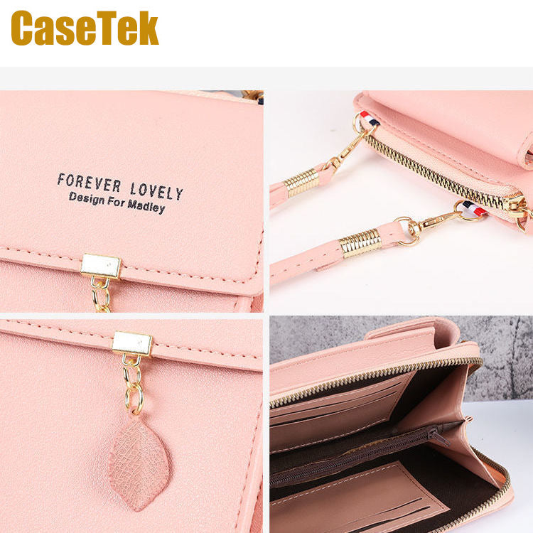 New Arrival Wallet phone bag PU leather purse small sling bag ladies fashion crossbody shoulder bag Casetek handbags