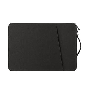 15.6-Inch Waterproof Laptop Sleeve with iPad Pocket - Multi-Layer Shockproof Protective Case for MacBook/Tablet, Slim Durable Design for Work & Travel, Black