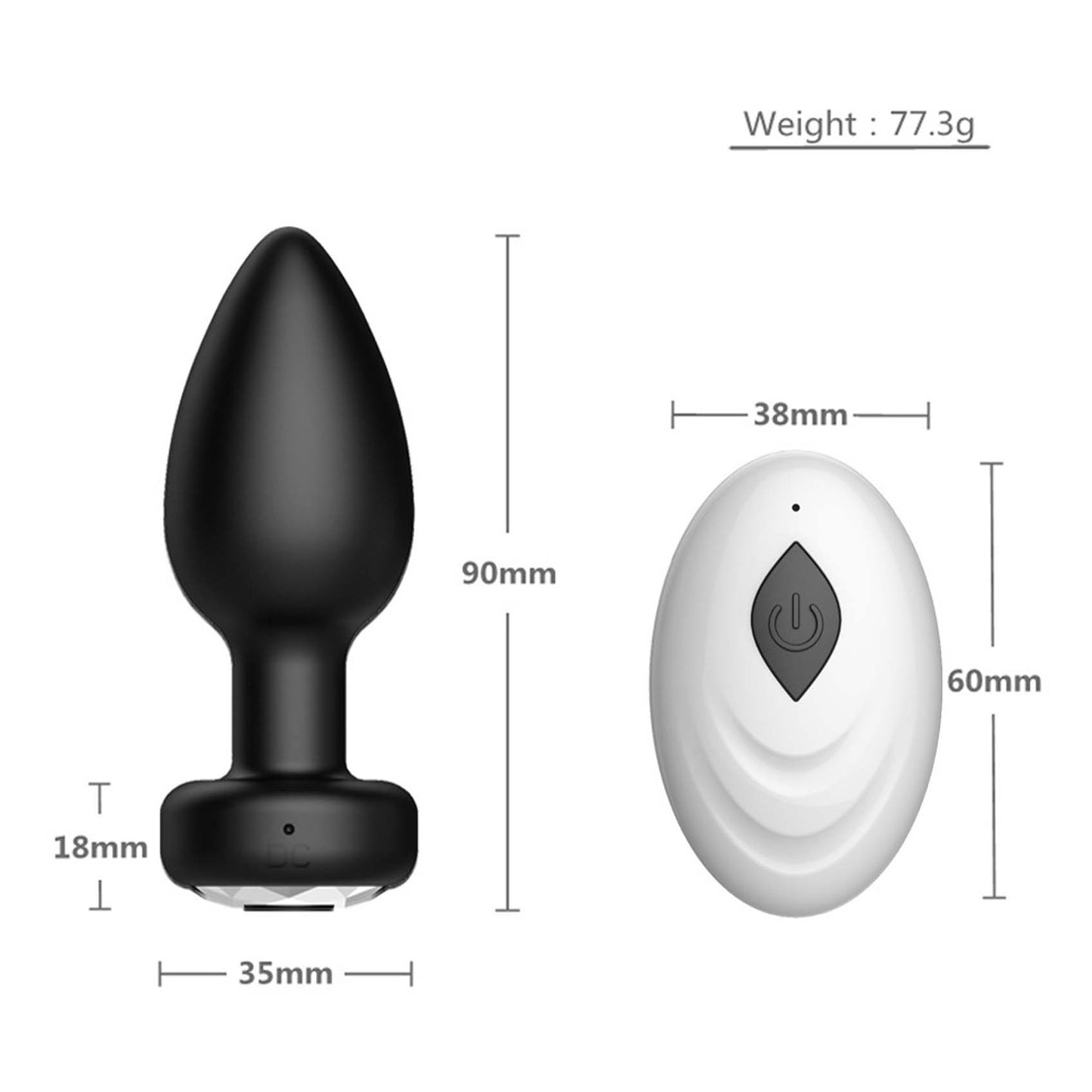 Smart Anal Plug APP Vibrator Wireless Remote Control Butt Plug Vibrating Male Prostate Massage Waterproof Rechargeable Silicone Adult Sex Toy for Men Women Couples