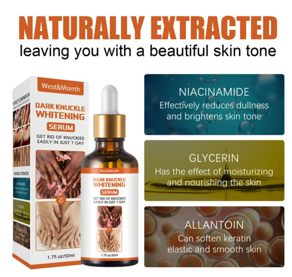 Dark Knuckle Whitening Serum Skin Brightening Oil Dark Spots Removal Body Bleaching Serum Skin Care Kit