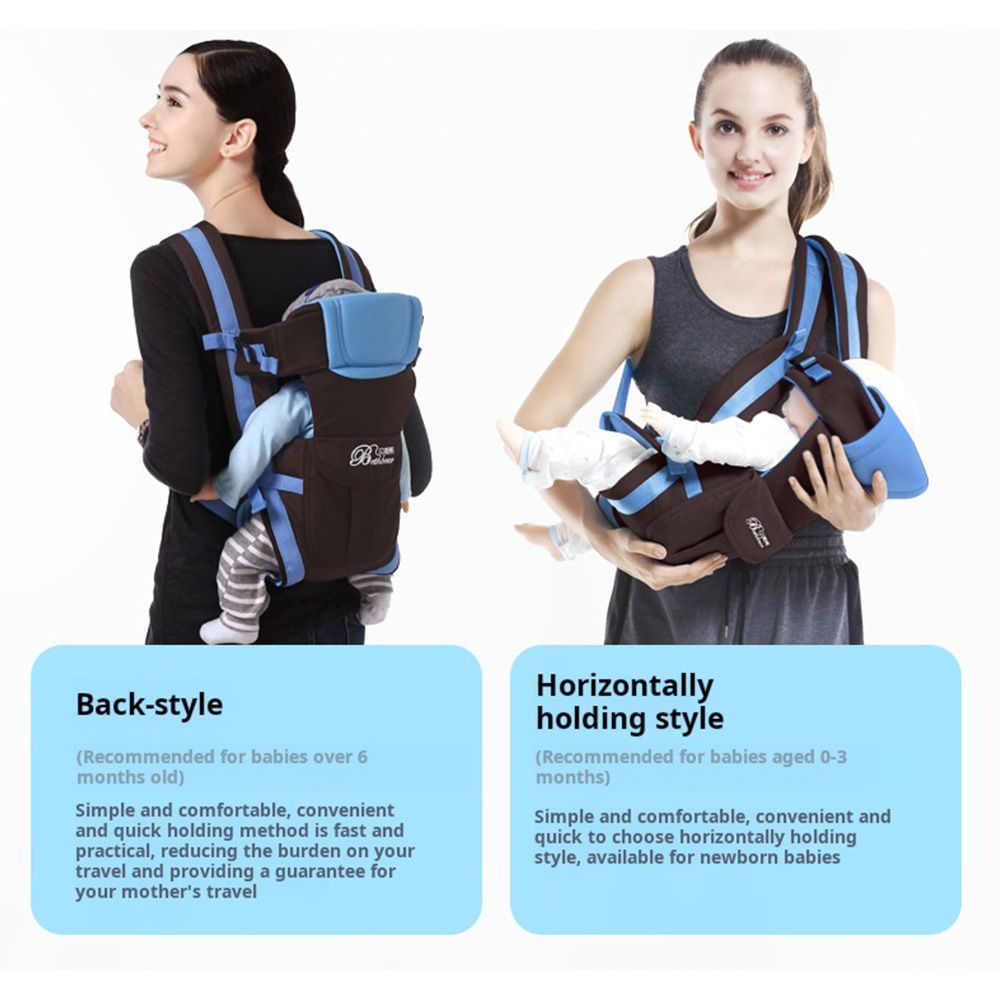 Dual shoulder baby carrier, baby backpack, mother and baby travel, dual shoulder baby carrier, multi-functional newborn carrier, universal for all seasons, portable baby carrier for outdoor use