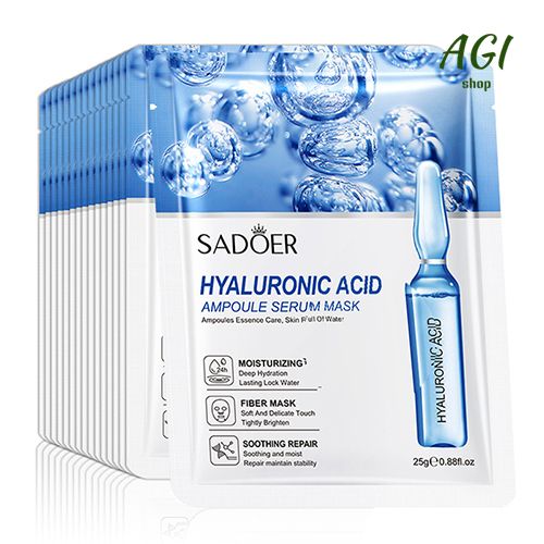 Facial Mask Sheet Pores Moisturizing 24K Gold Vitamin C Hyaluronic Acid Face Mask Facial Moisturizing Firming Hydrating Facial Masks Skin Care Oil-Control Anti-Aging Replenishment Face Care Treatments