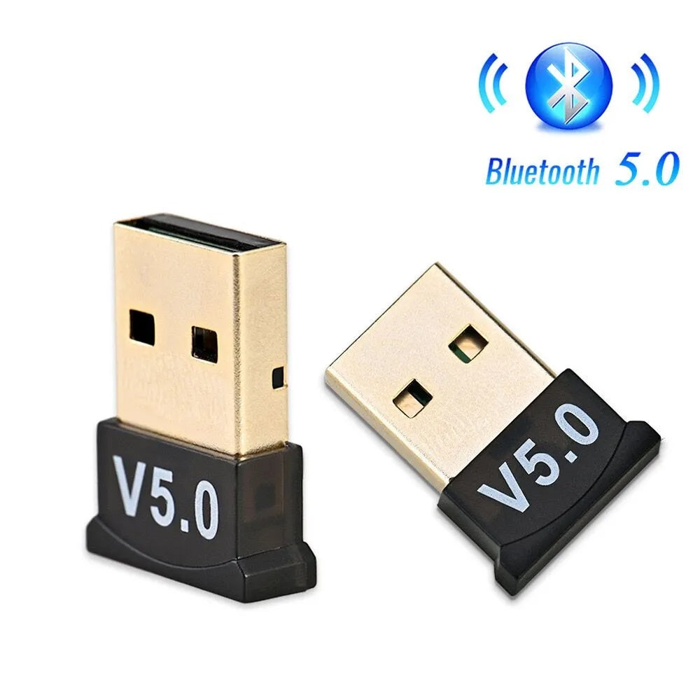 USB Bluetooth 5.0 Adapter Bluetooth Receiver Transmitter Wireless Audio Bluetooth Dongle for Computer PC Laptop Phone Tablet Printer Headphone Speaker Wireless Mouse Keyboard Music