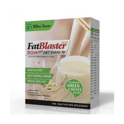 Wins Town Fatblaster Diet Shake Weight Loss Meal Replacement French Vanilla Flavor Fat Blaster