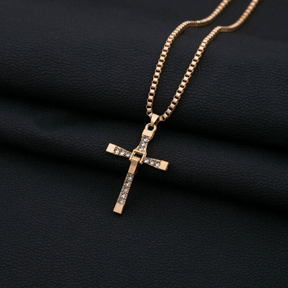 Men's NK Exquisite Stainless Steel Necklace Cross Speed and Passion Cold Style Necklace Personality No Fading Chain