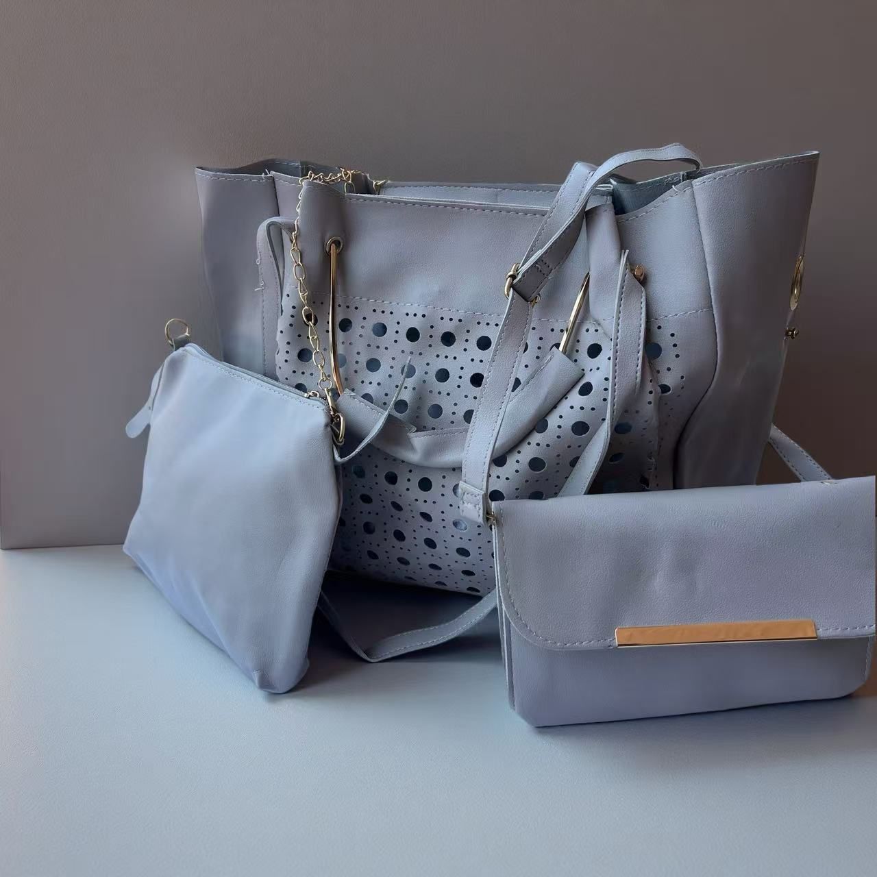 3 PIECES Ladies Shoulder Casual Bag girl Handbags for Ladies Tote Bags Crossbody Bags for Women Fashion Female Handle Shoulder Shoulder Bag Fast delivery within 1-5 days