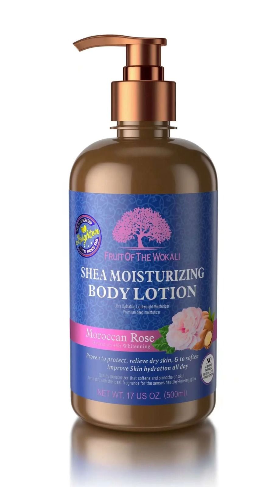 Fruit of the Wokali Shea Moisturing Body Lotion - Oat Meal Nourishing Replenish and Retain Moisture Rich in Antioxidants Lightweight Formula Absorbs Quickly 500ml